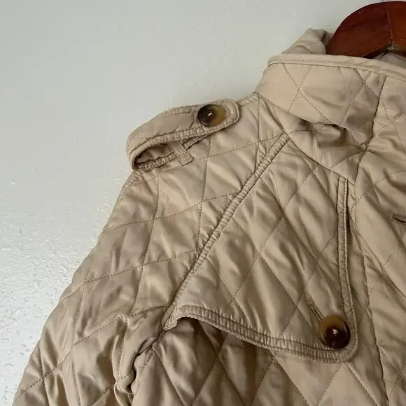 🥶 Lilly Pulitzer Beige Quilted Jacket Size XS - Picture 7 of 12